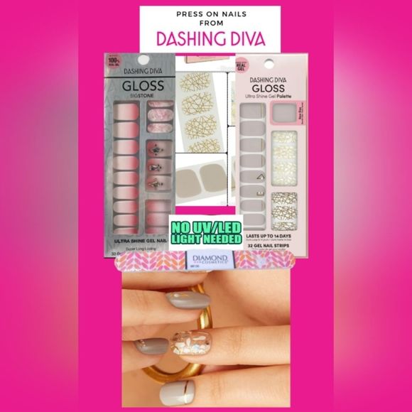 dashing diva Skincare 4pcdashing Divas Gloss Gel Nail Stripsultra